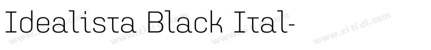 Idealista Black Ital字体转换